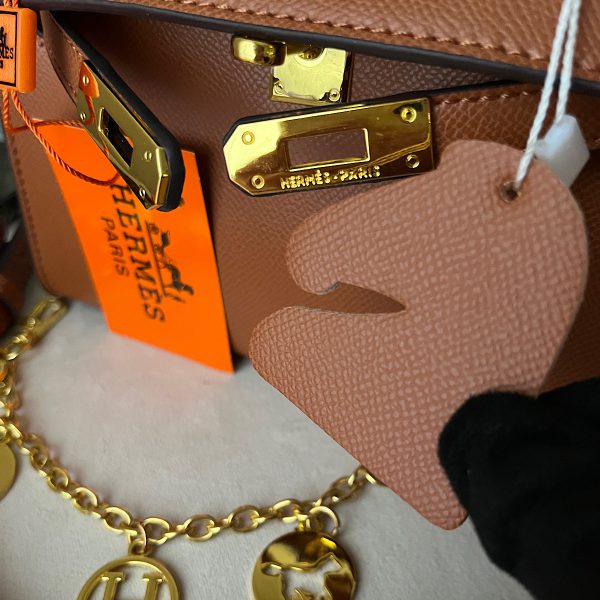 کیف هرمس عسلی مدل کلی (Hermes) - Image 4