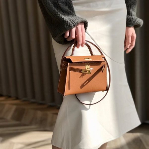 کیف هرمس عسلی مدل کلی (Hermes) - Image 5