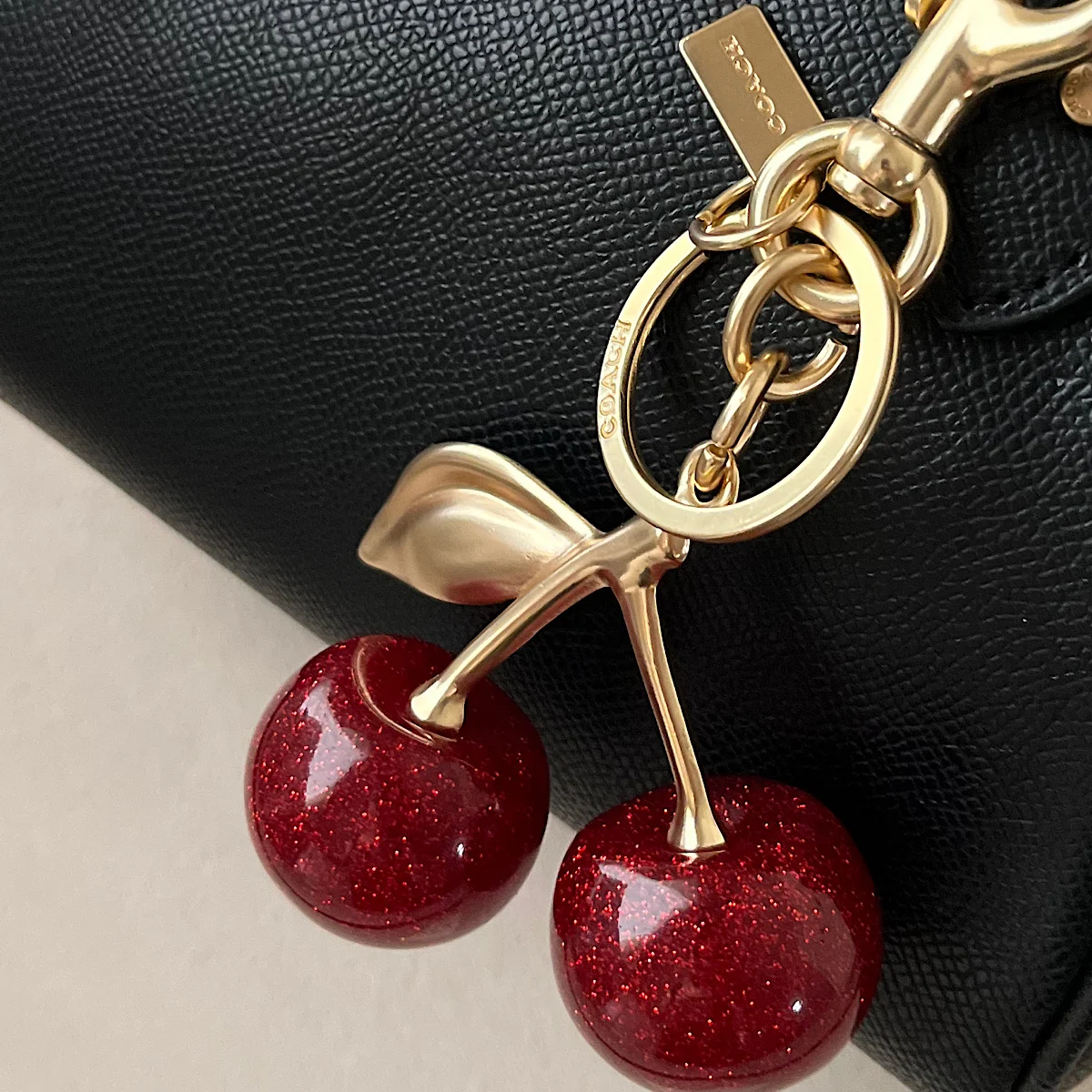 آویز کیف گیلاس کوچ (Coach Cherry Charm) - Image 4