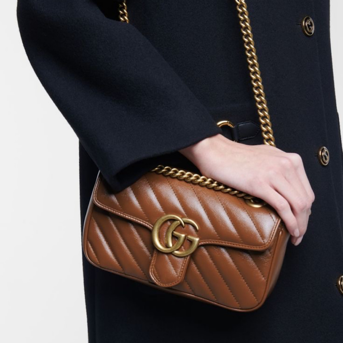 کیف گوچی سوپر مستر کوالیتی Gucci GG Marmont Bag in Brown | - Image 3