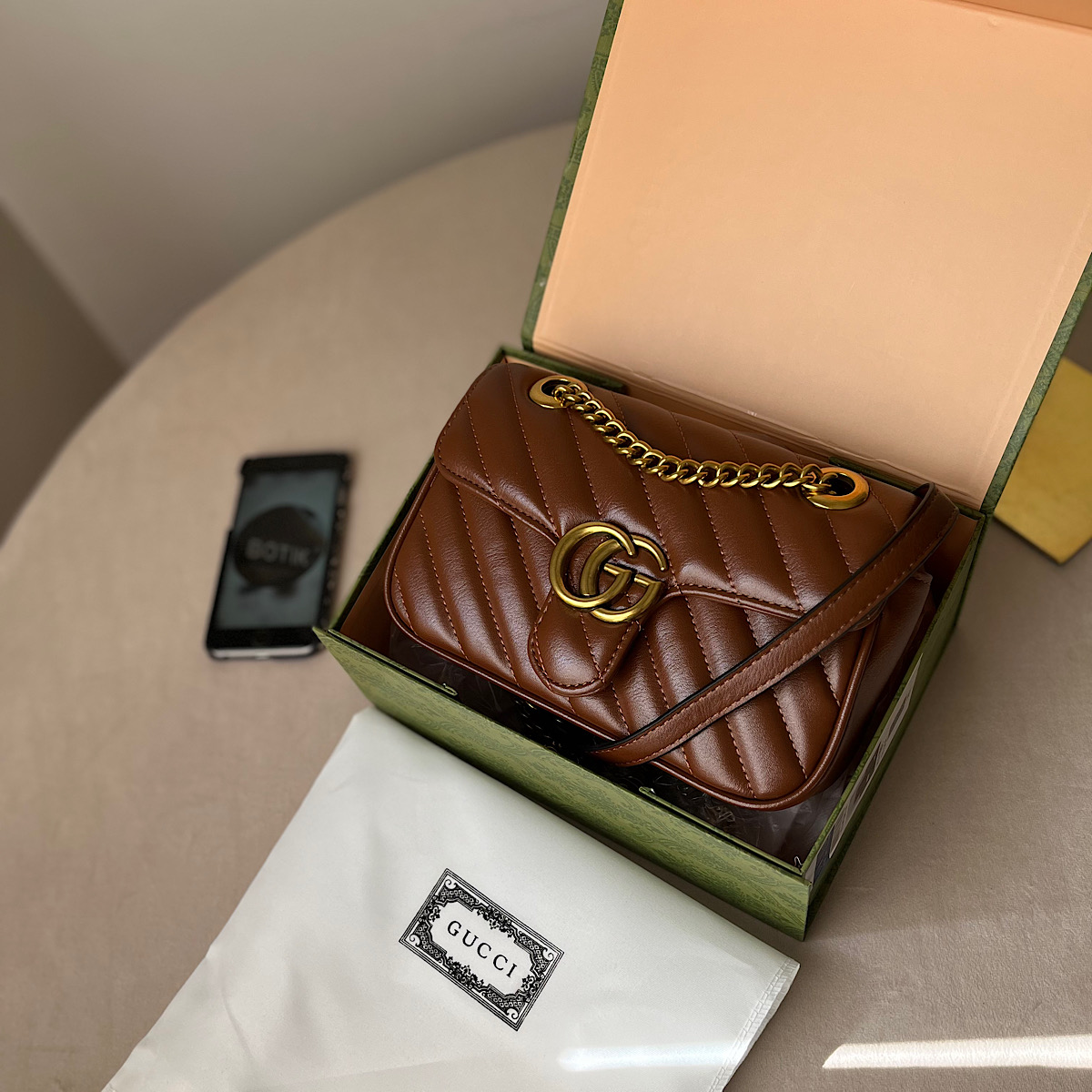 کیف گوچی سوپر مستر کوالیتی Gucci GG Marmont Bag in Brown | - Image 6