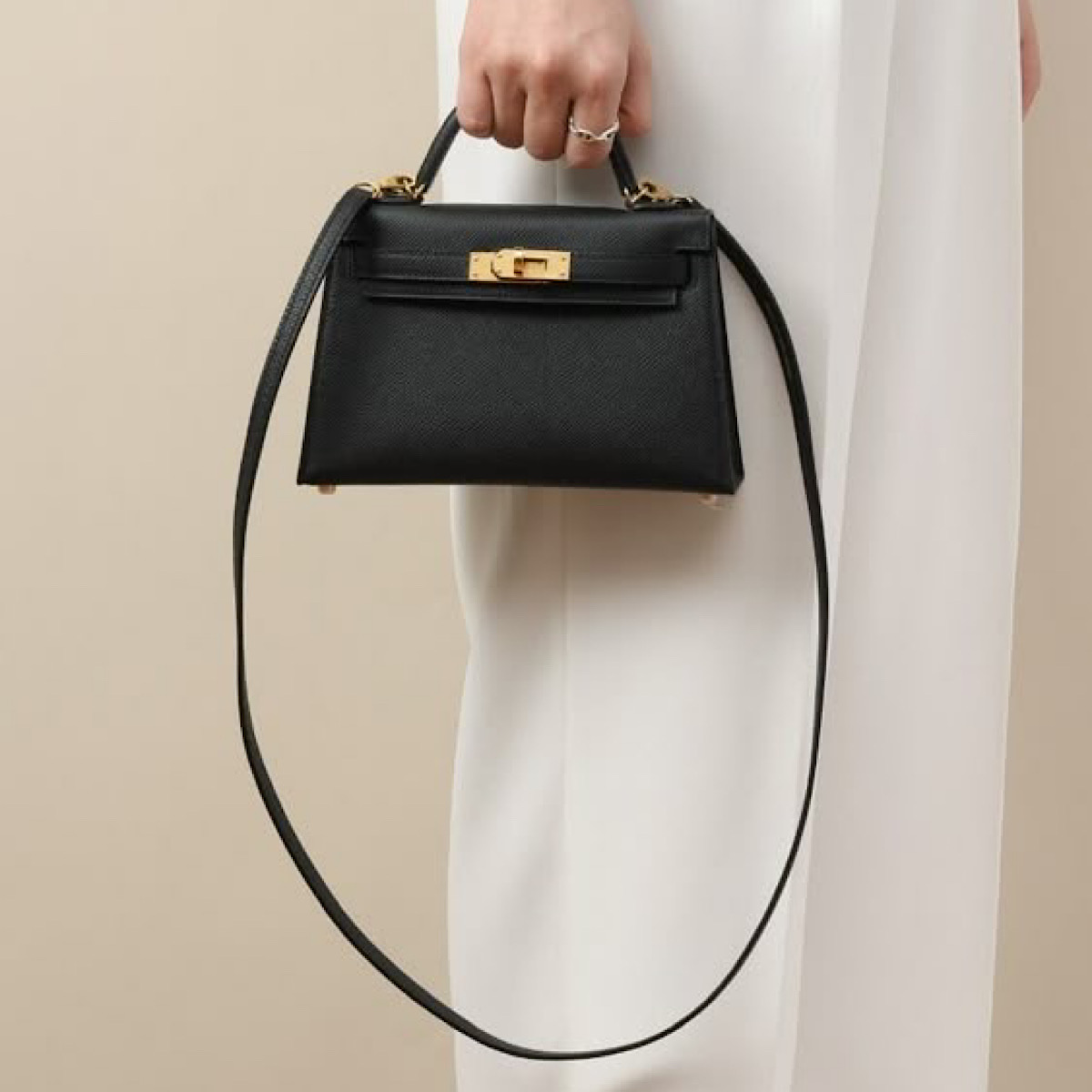 کیف هرمس مشکی مدل کلی (Hermes) - Image 5