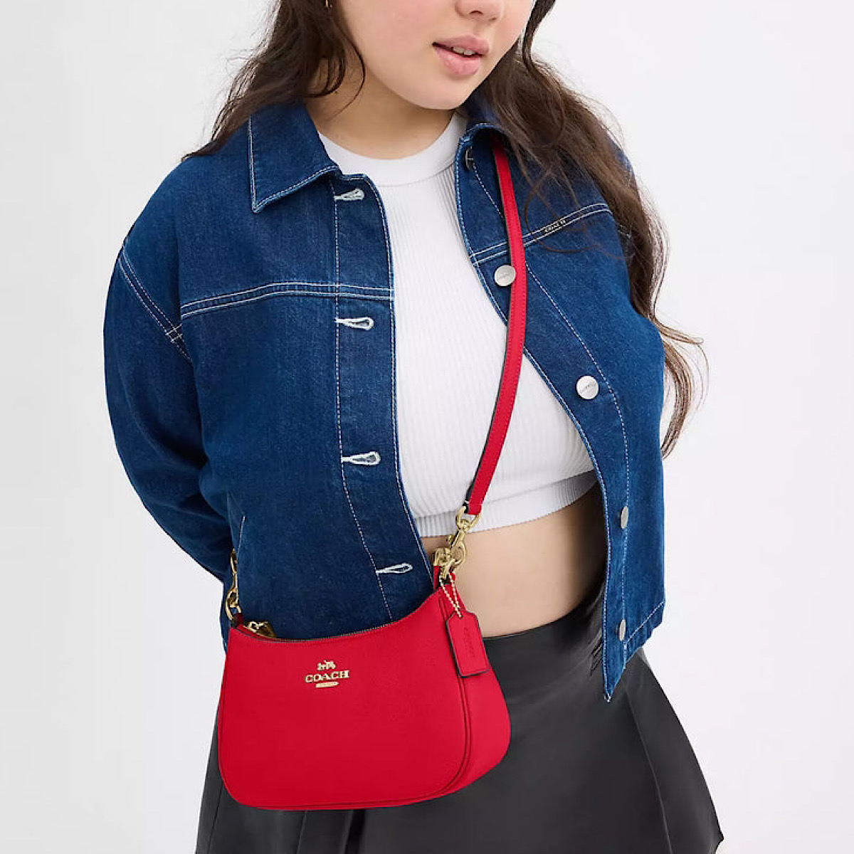 کیف کوچ Coach Teri Shoulder Bag pebble leather - Image 8