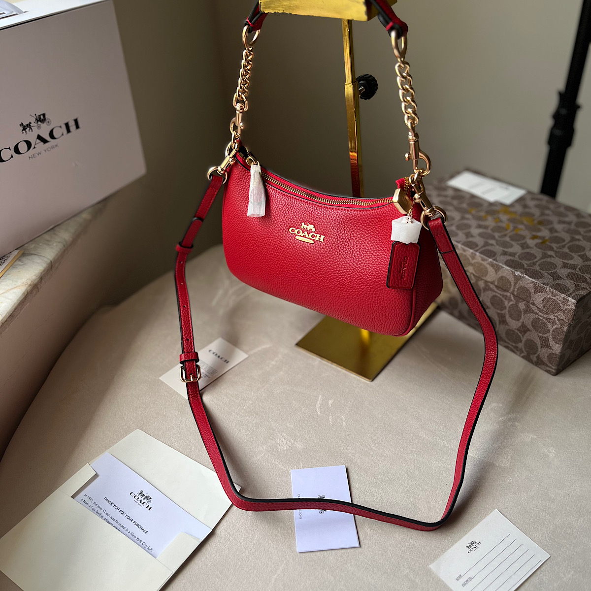 کیف کوچ Coach Teri Shoulder Bag pebble leather