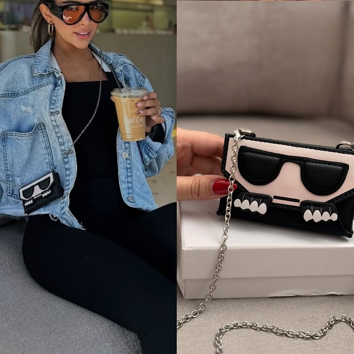 کیف برند کارل لاگرفلد Karl lagerfeld crossbody wallet card holder