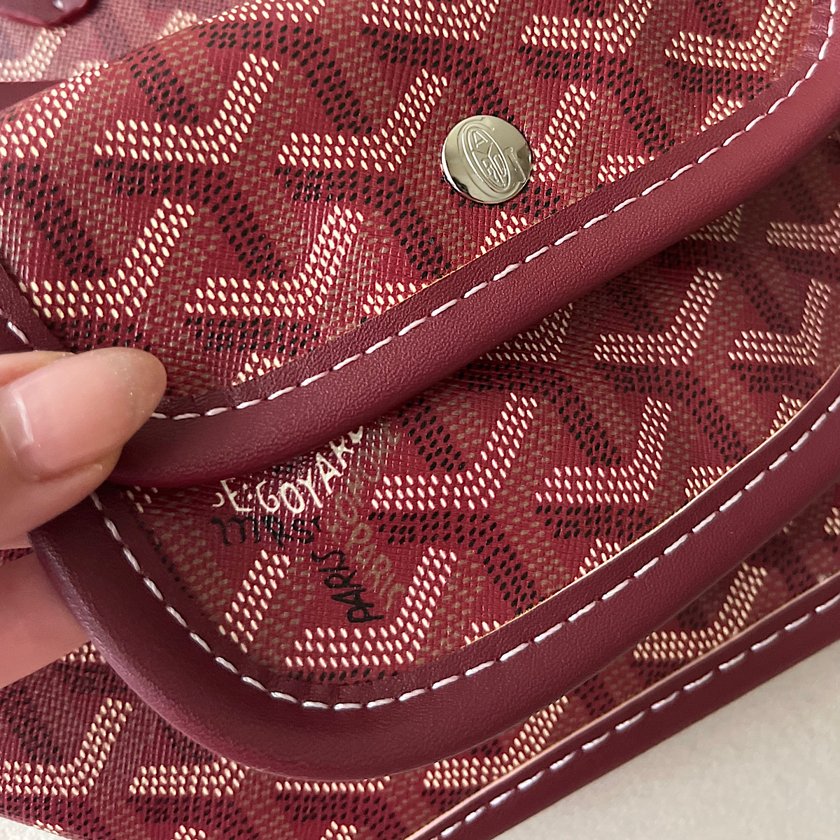 کیف گویارد Goyard Anjou burgundy Tote Bag - Image 4