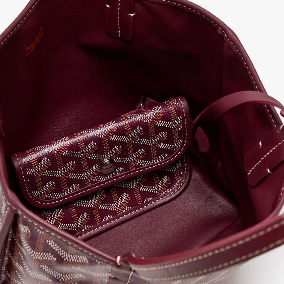 کیف گویارد Goyard Anjou burgundy Tote Bag - Image 2