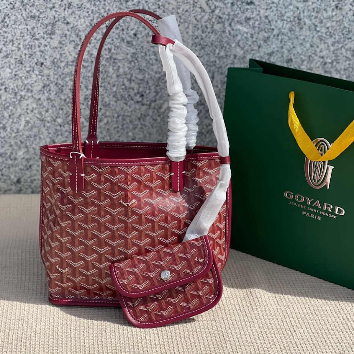 کیف گویارد Goyard Anjou burgundy Tote Bag - Image 3