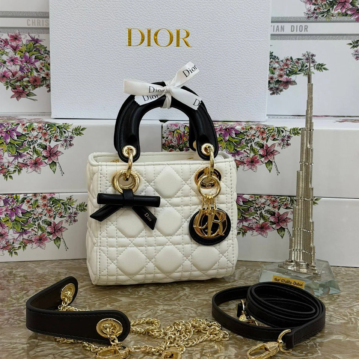 کیف دیور (Dior lambskin cannage lady bag) - Image 4