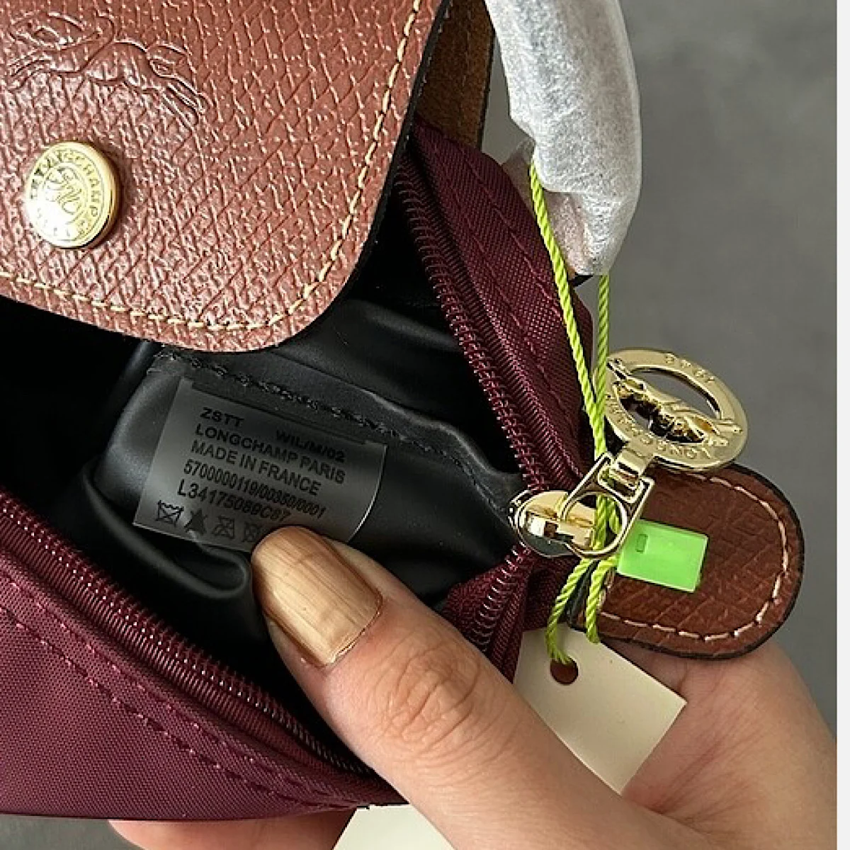 کیف لانگ چمپ (longchamp bag le pliage burgundy) - تصویر 4