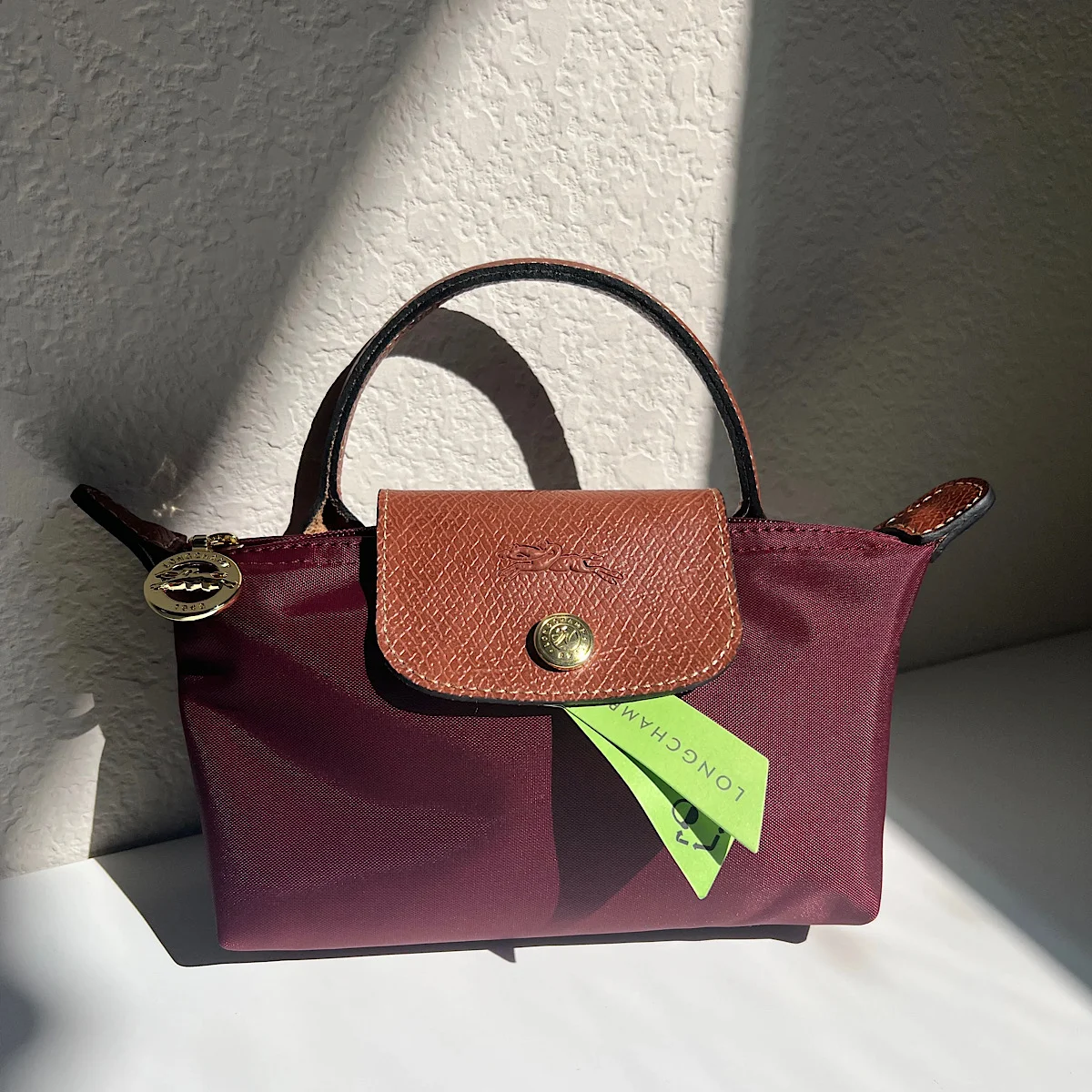 کیف لانگ چمپ (longchamp bag le pliage burgundy) - تصویر 3