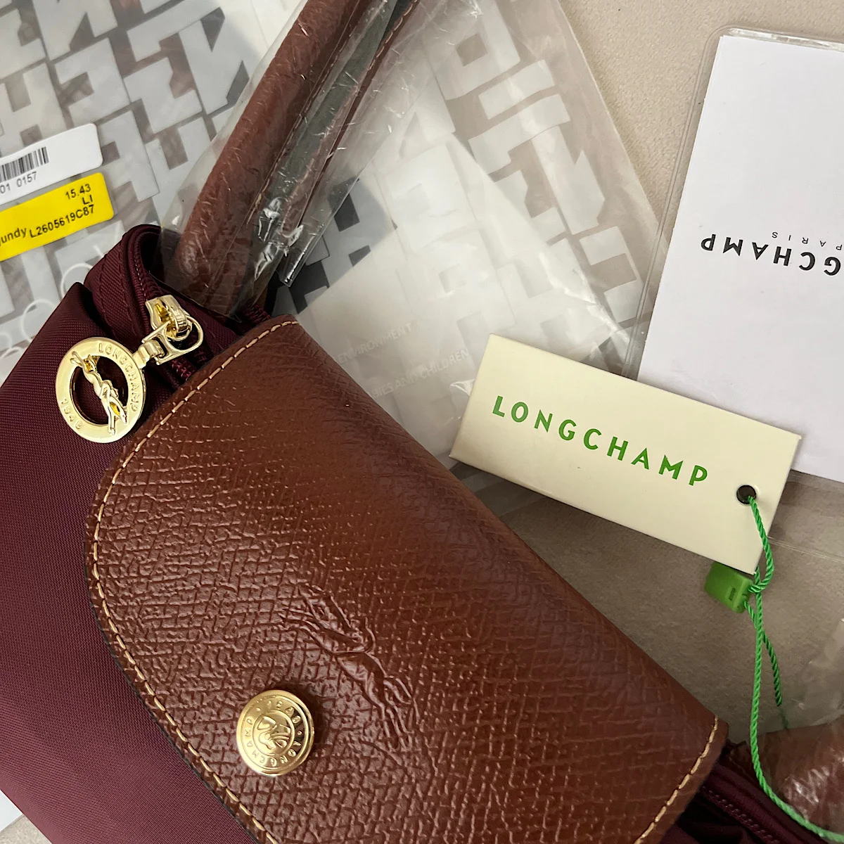 کیف لانگ چمپ (longchamp bag le pliage burgundy) - Image 7