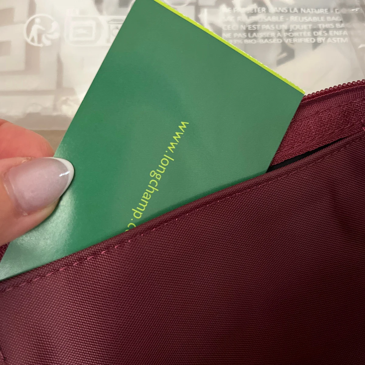 کیف لانگ چمپ (longchamp bag le pliage burgundy) - Image 4