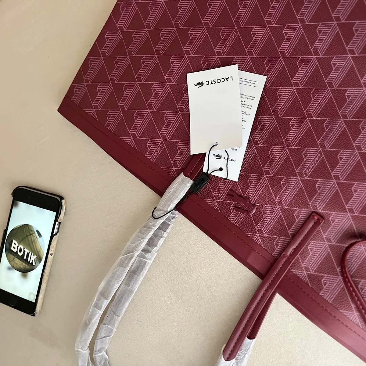 کیف لاگوست توت بگ Lacost Zely grained Winetasting Tote Bag - تصویر 5