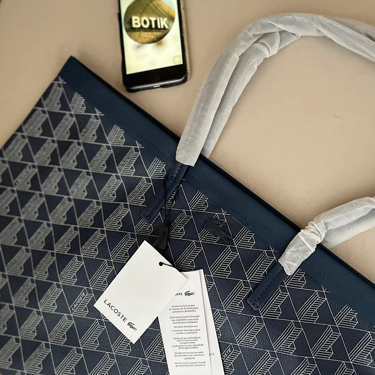 کیف لاگوست توت بگ Lacost Zely Navy Tote Bag - تصویر 4